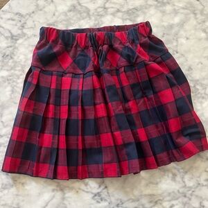 Urban Coco. Red & Blue Midi Skirt. Size S